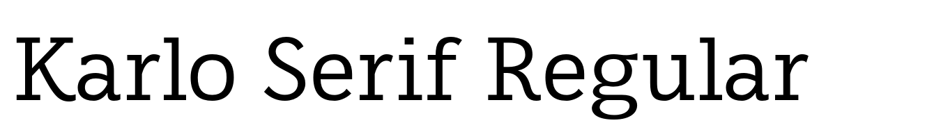 Karlo Serif Regular